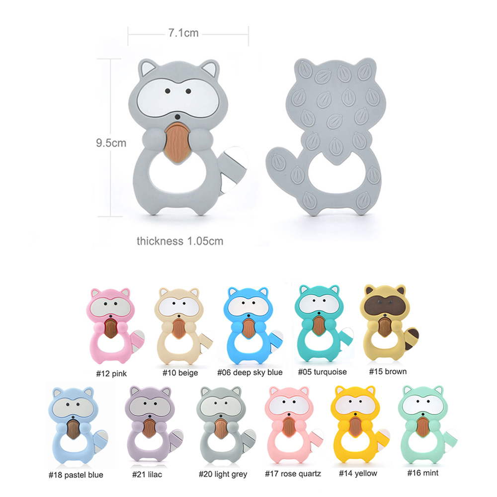 1PC RaccoonซิลิโคนTeetherของเล - Baby Products Expo บทวิจารณ์และราคา